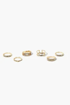 Assorted Rhinestone Ring Set
