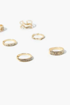 Assorted Rhinestone Ring Set