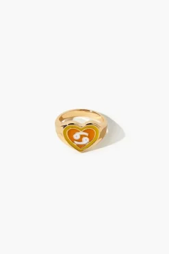 Astrology Heart Cocktail Ring