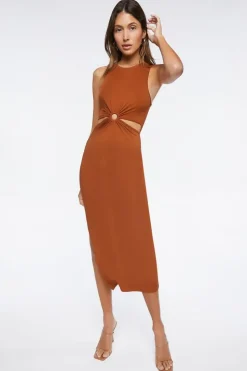 Asymmetrical Cutout Maxi Dress