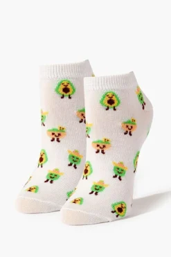 Avocado Print Ankle Socks