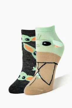 Baby Yoda Grogu Crew Socks - 2 Pack