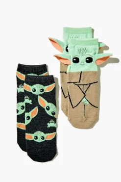 Baby Yoda Grogu Crew Socks - 2 Pack