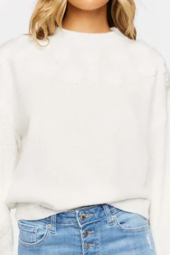 Balloon Sleeve Sweater-Knit Top