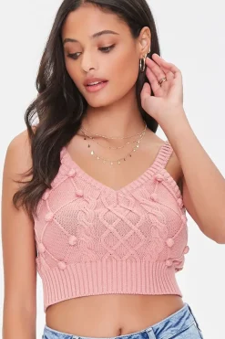 Ball Sweater-Knit Cropped Cami