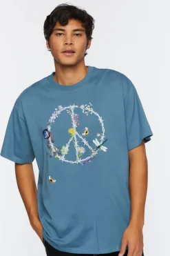 Barbed Wire Peace Sign Graphic Tee