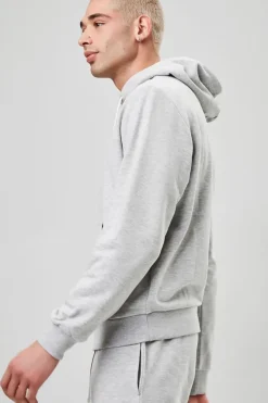 Basic Heathered Drawstring Hoodie
