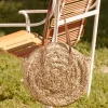 Basketwoven Straw Tote Bag