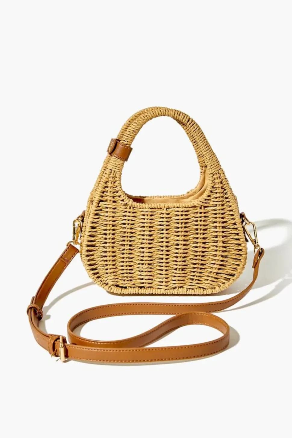 Basketwoven Wicker Crossbody Bag