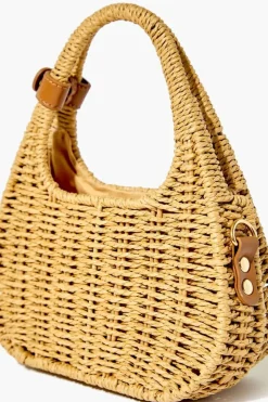 Basketwoven Wicker Crossbody Bag