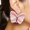 Beaded Butterfly Earrings