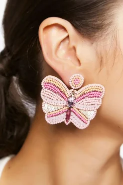 Beaded Butterfly Earrings