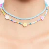 Beaded Floral Necklace Set