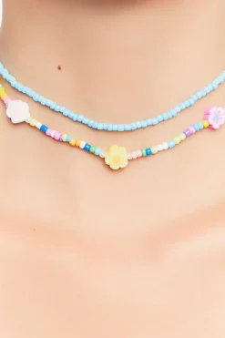 Beaded Floral Necklace Set