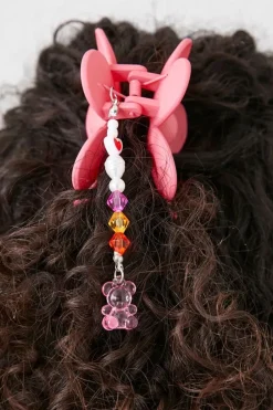 Beaded Flower Claw Hair Clip