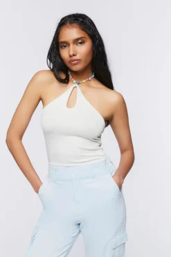 Beaded Halter Bodysuit