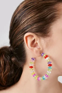 Beaded Hoop Earrings