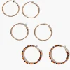 Beaded Hoop Earring Set