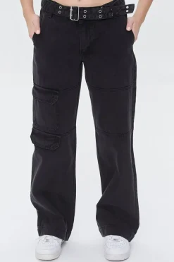 Belted Cargo Jeans