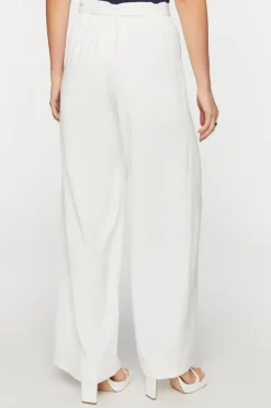 Belted High-Rise Wide-Leg Trousers