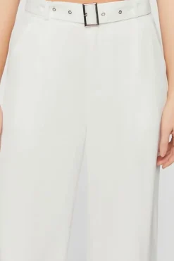 Belted High-Rise Wide-Leg Trousers