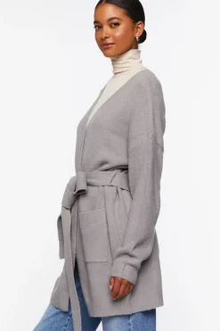 Belted Longline Cardigan Sweater