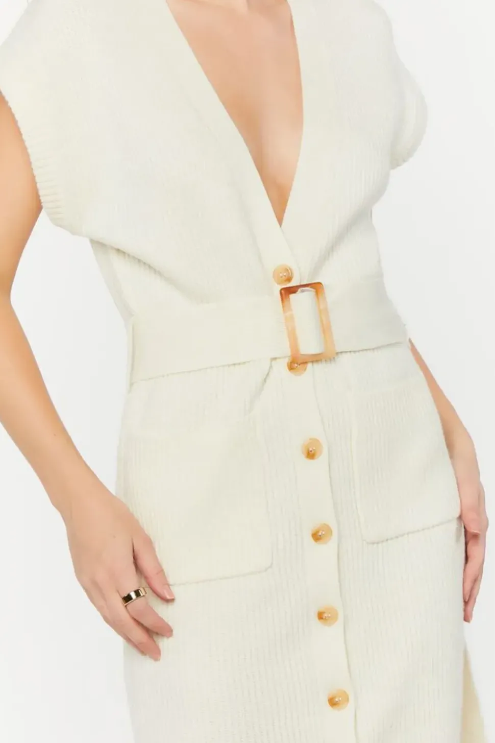 Belted Midi Sweater Dress
