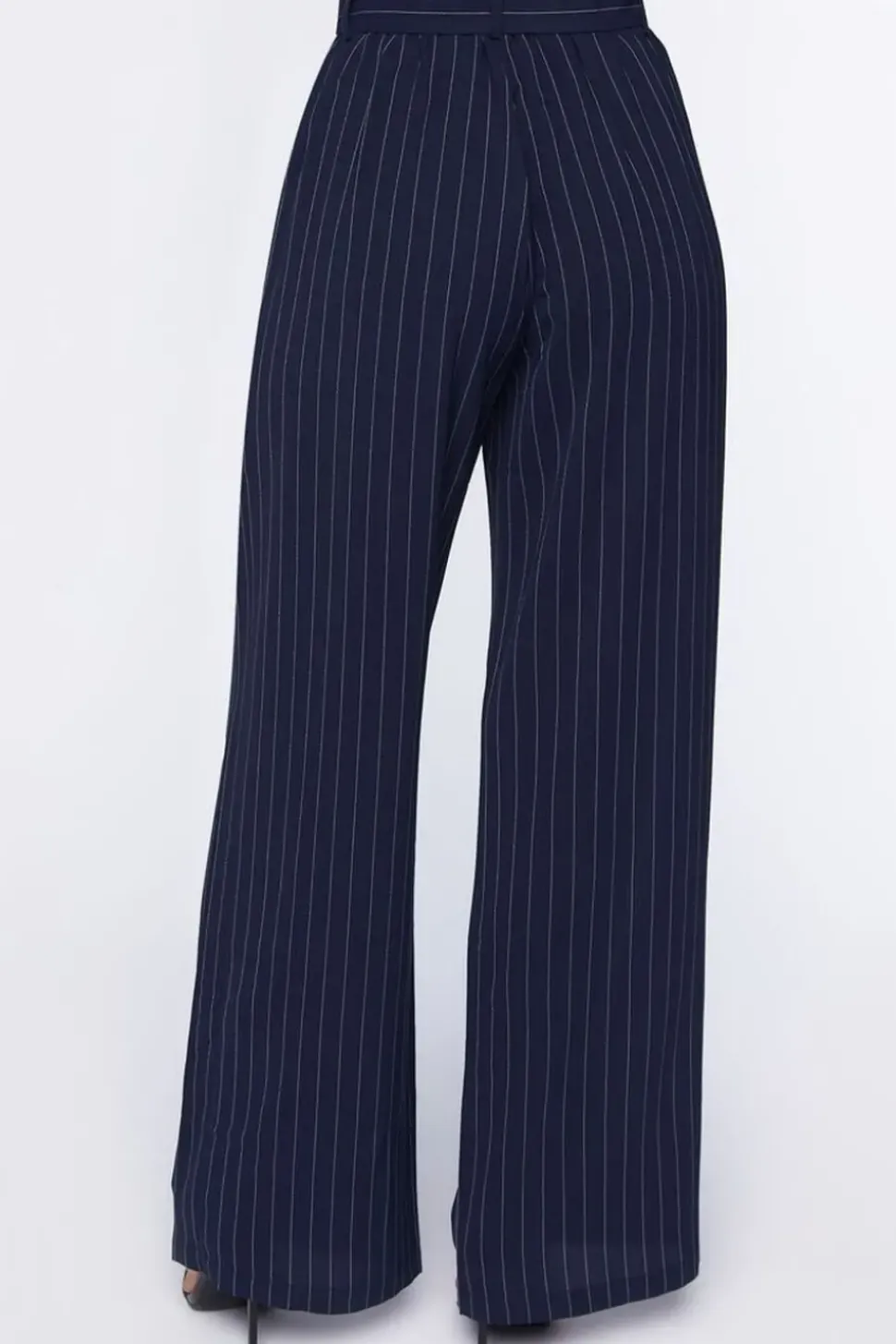 Belted Pinstripe Trousers