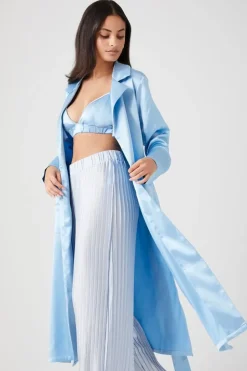 Belted Satin Longline Robe