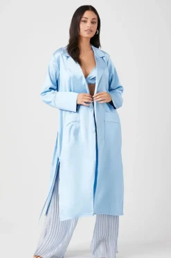 Belted Satin Longline Robe