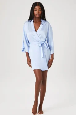 Belted Satin Robe