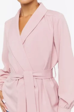 Belted Shawl Lapel Shacket
