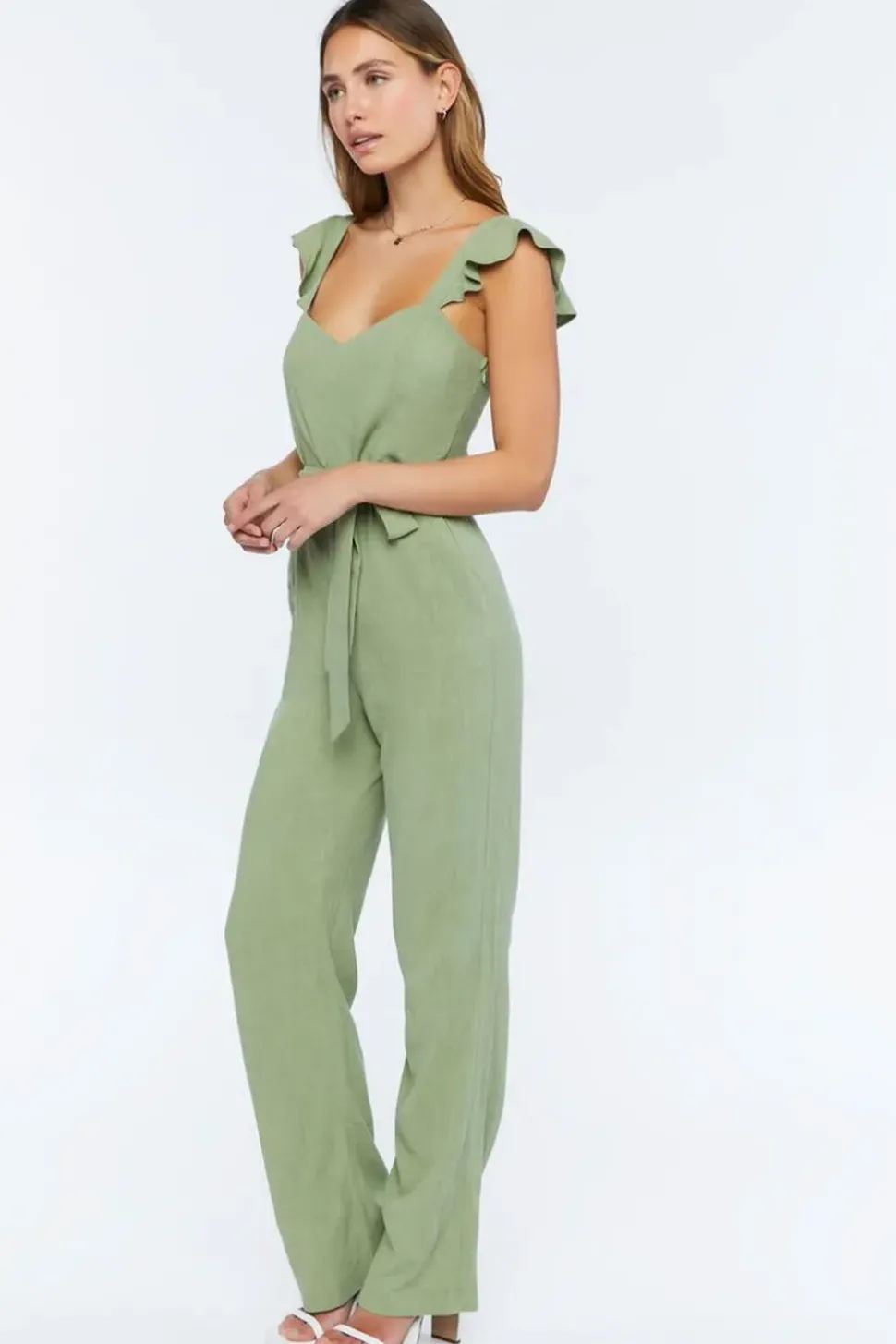 Belted Sweetheart Jumpsuit