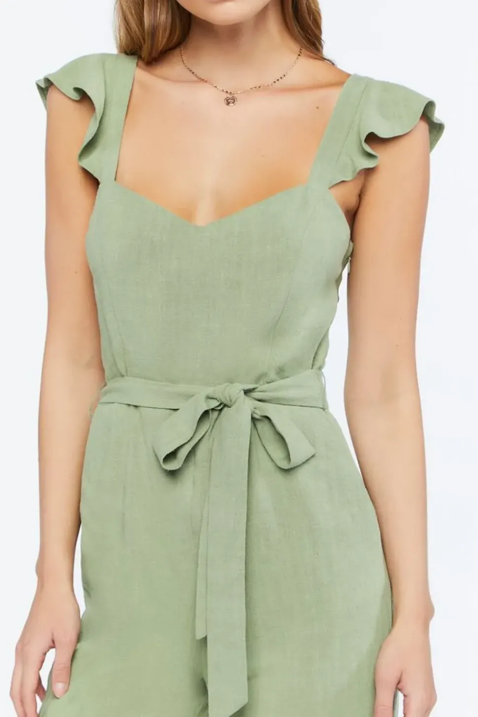 Belted Sweetheart Jumpsuit