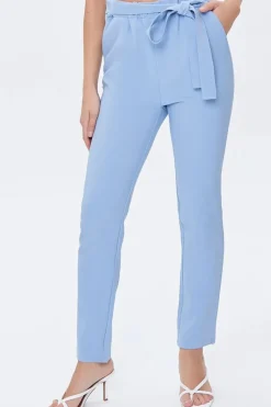 Belted Tie-Waist Pants