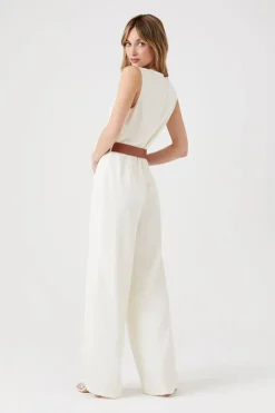 Belted Wide-Leg Jumpsuit