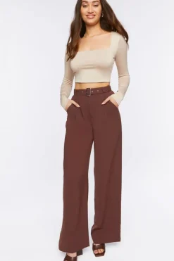Belted Wide-Leg Trousers