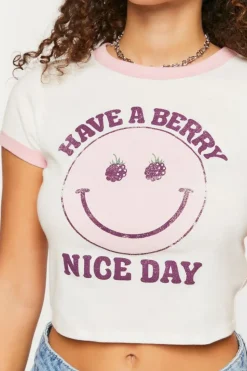Berry Nice Day Graphic Ringer Tee