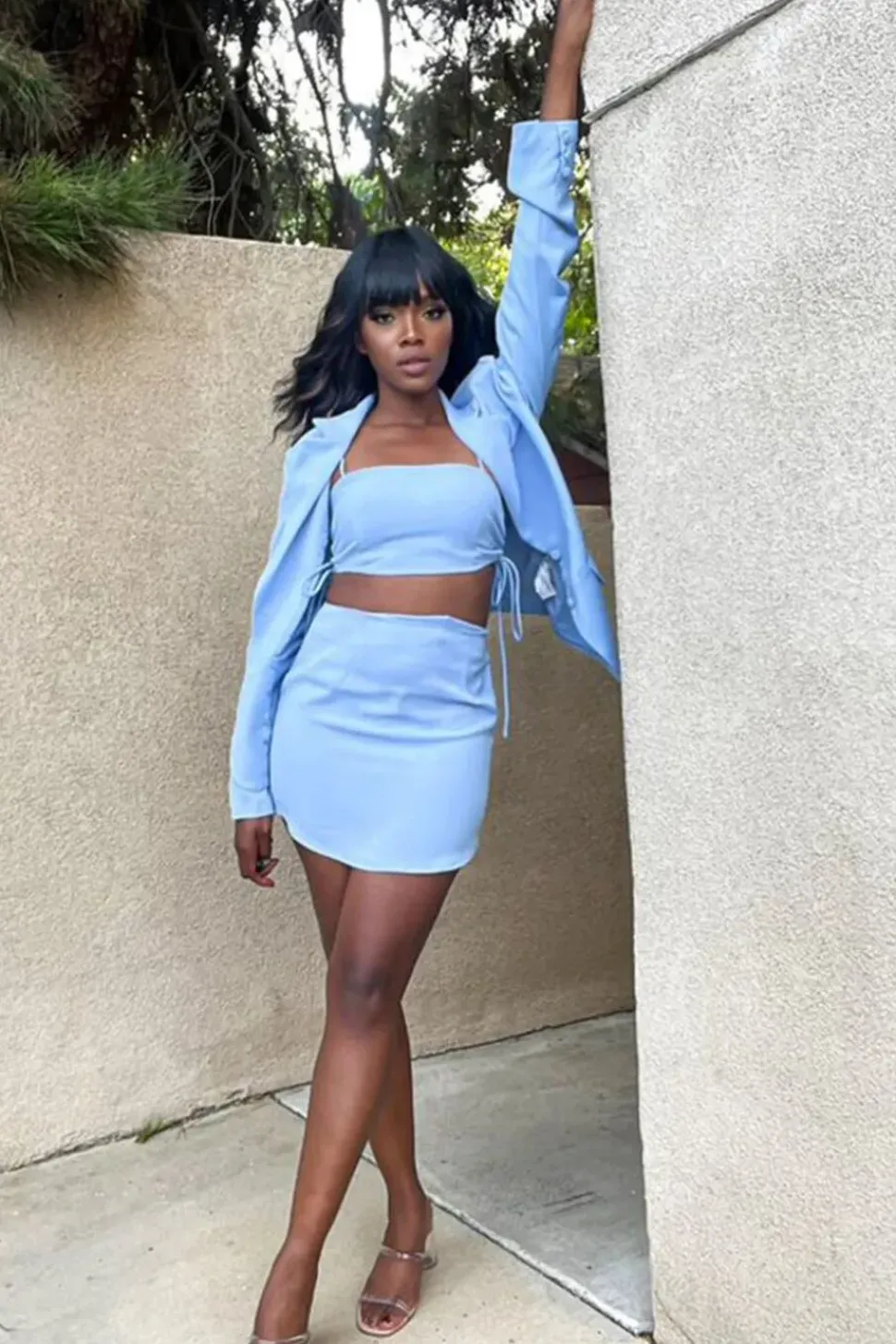 Blazer Cami & Mini Skirt Set