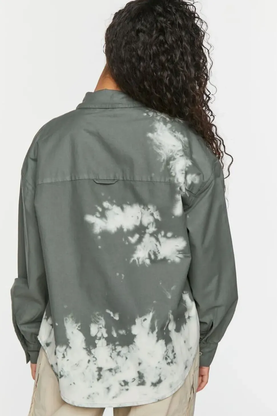Bleach Dye Long-Sleeve Shirt