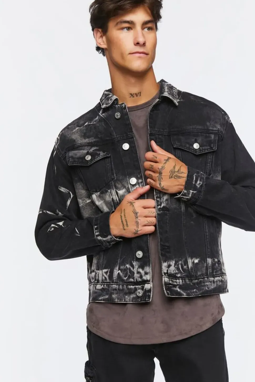 Bleach Dye Trucker Jacket