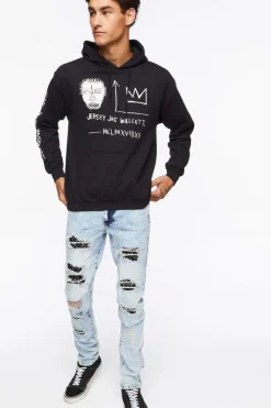 Bleached Wash Distressed Skinny Jeans