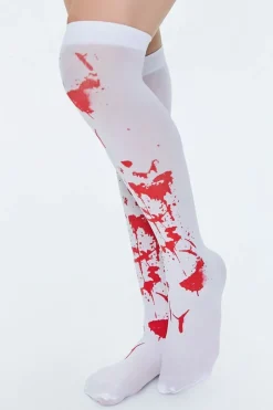 Blood Print Over-The-Knee Socks