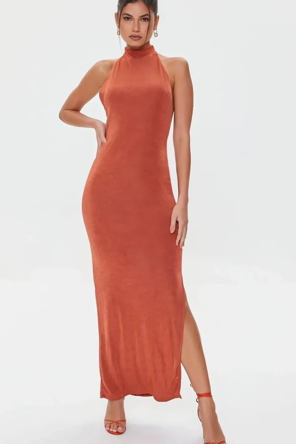 Bodycon Halter Maxi Dress