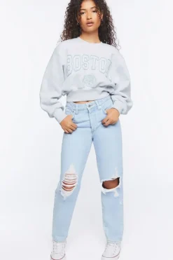 Boston Graphic Cropped Pullover