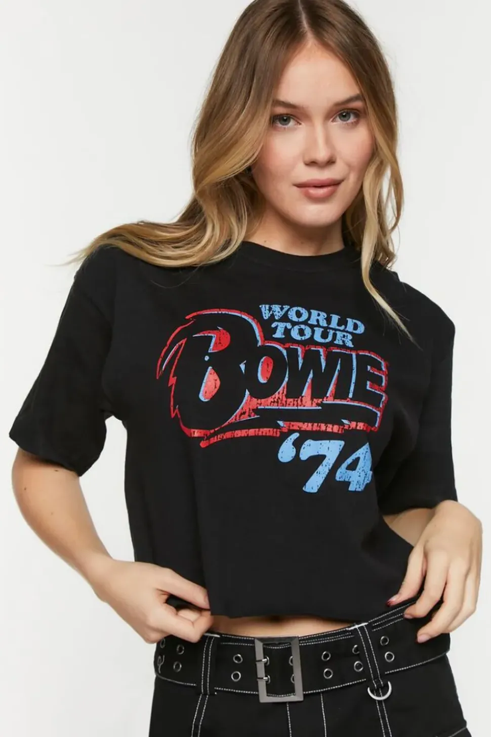 Bowie Graphic Cropped Tee