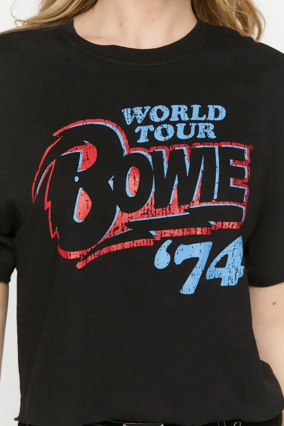 Bowie Graphic Cropped Tee