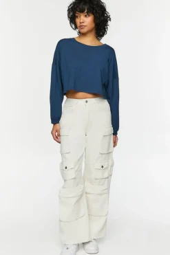 Boxy Long-Sleeve Cropped Tee