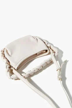 Braided Faux Leather Crossbody Bag