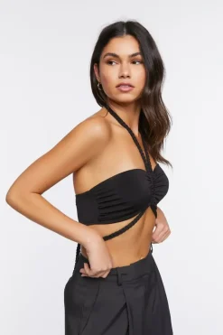 Braided Halter Crop Top